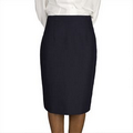 Ladies Classic Straight Lined EasyWear Skirt Navy